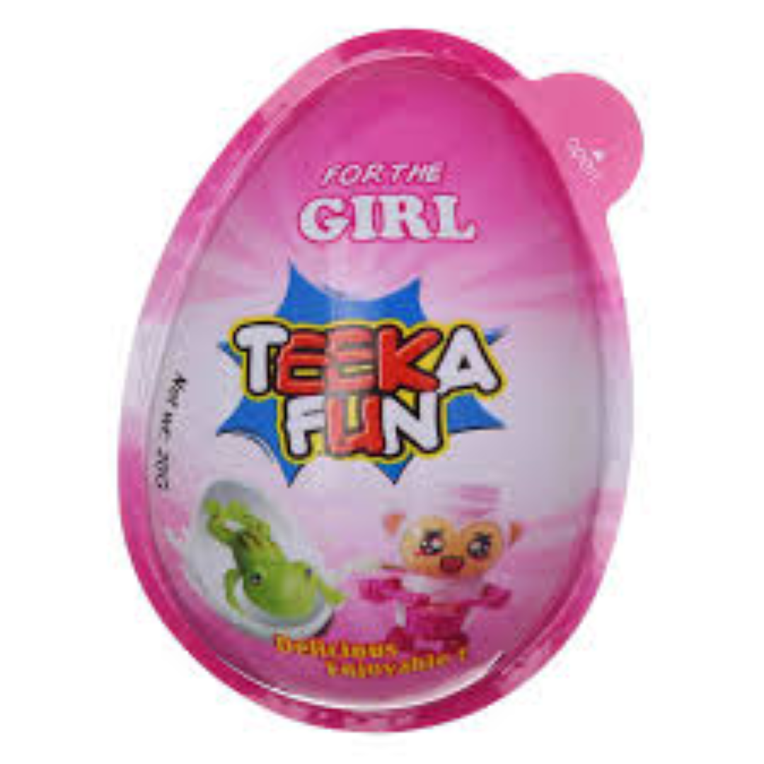 TEEKA FUN BIG CHOCOLATE EGG GIRL 20G